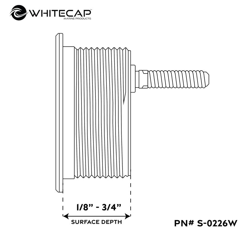 Whitecap S-0226WC T-Handle Latch with Keyed Lock - White-Chrome Plated - Image 3